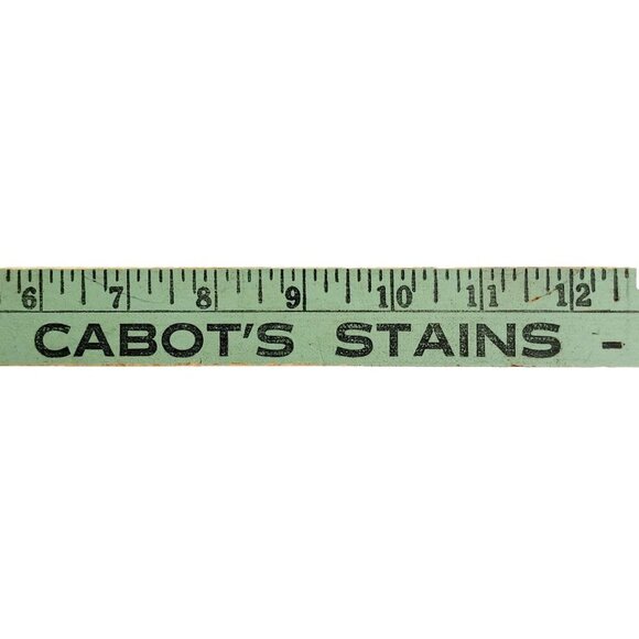 1960s Soule Glass Cabot Stains Yardstick Ruler Wood Bangor Portland Maine INVRM - Picture 1 of 5